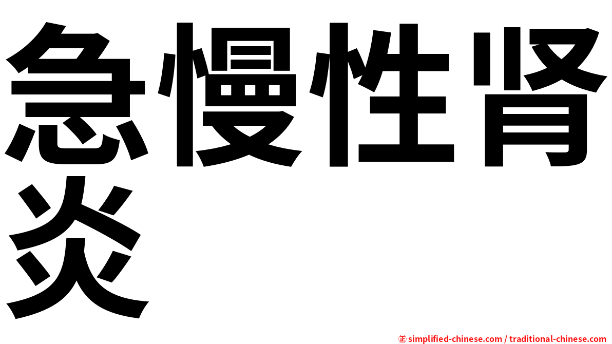 急慢性肾炎