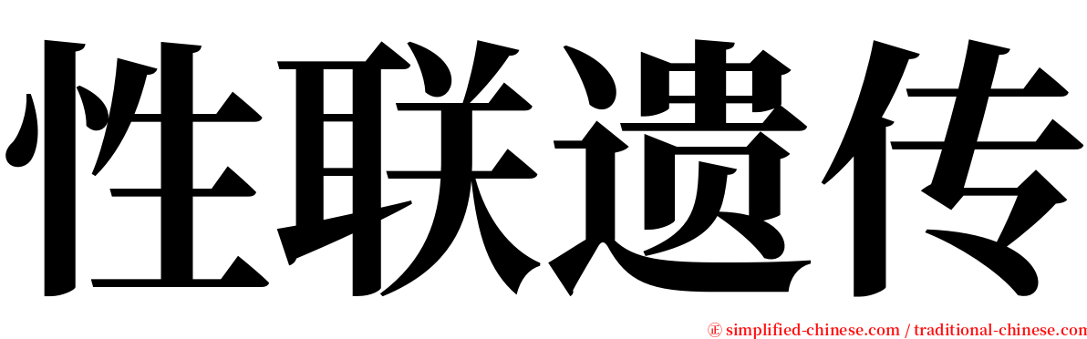 性联遗传 serif font