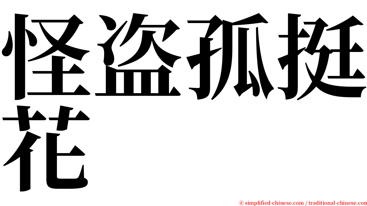 怪盗孤挺花 serif font