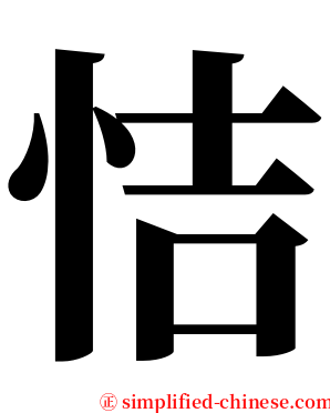 恄 serif font