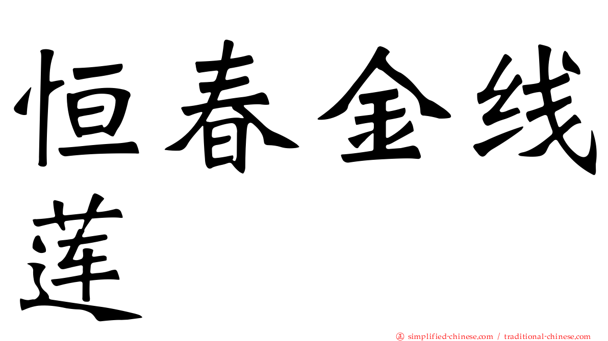 恒春金线莲