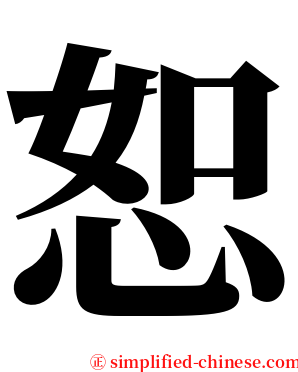 恕 serif font