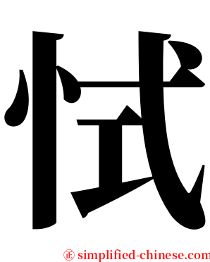恜 serif font