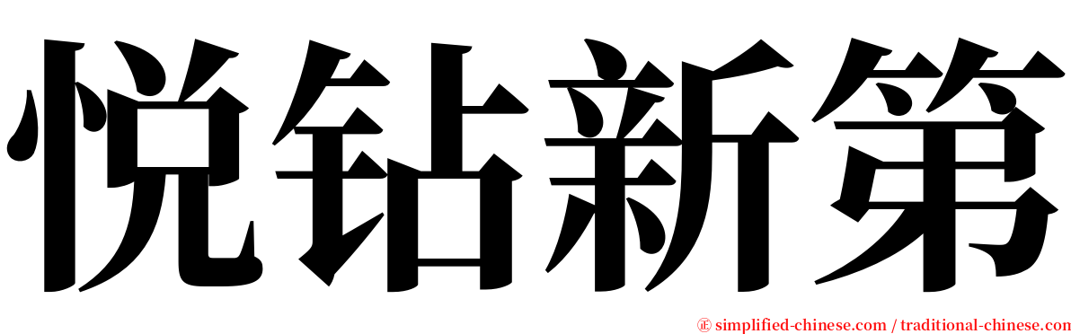 悦钻新第 serif font