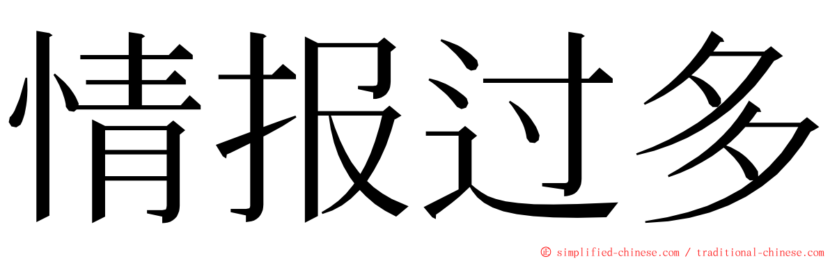 情报过多 ming font