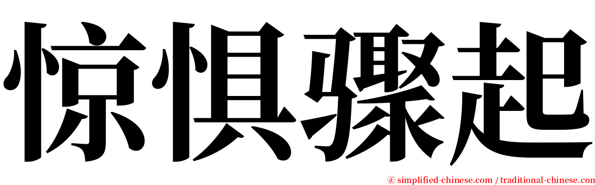 惊惧骤起 serif font