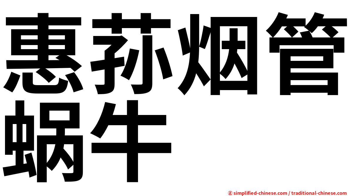 惠荪烟管蜗牛