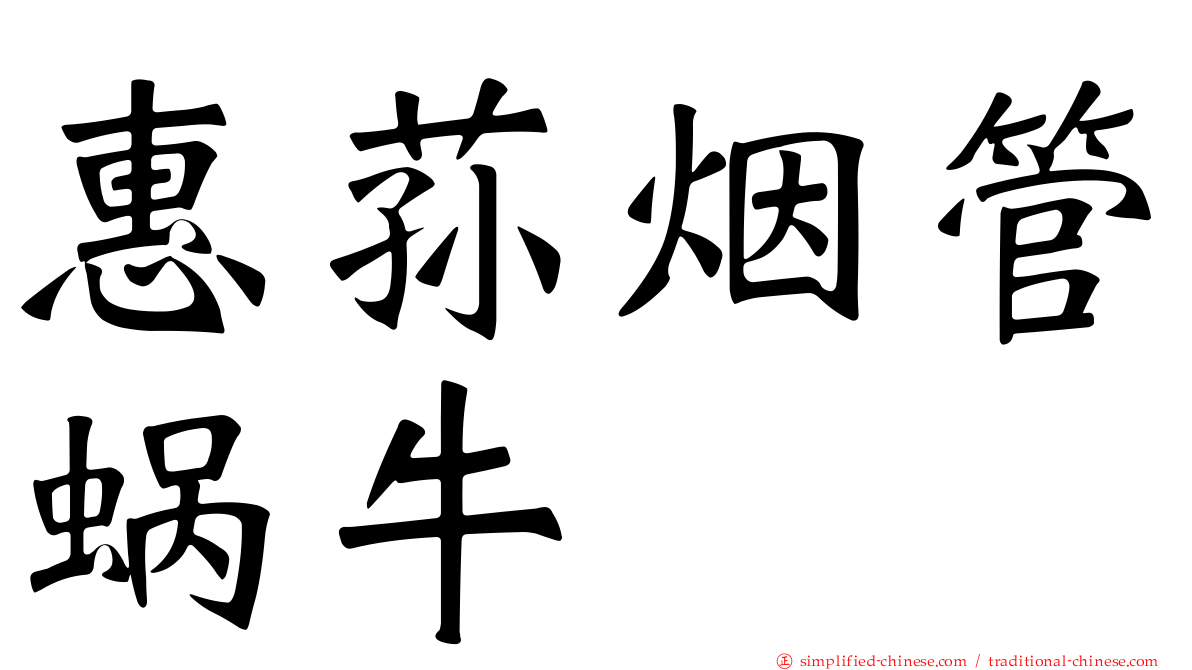 惠荪烟管蜗牛
