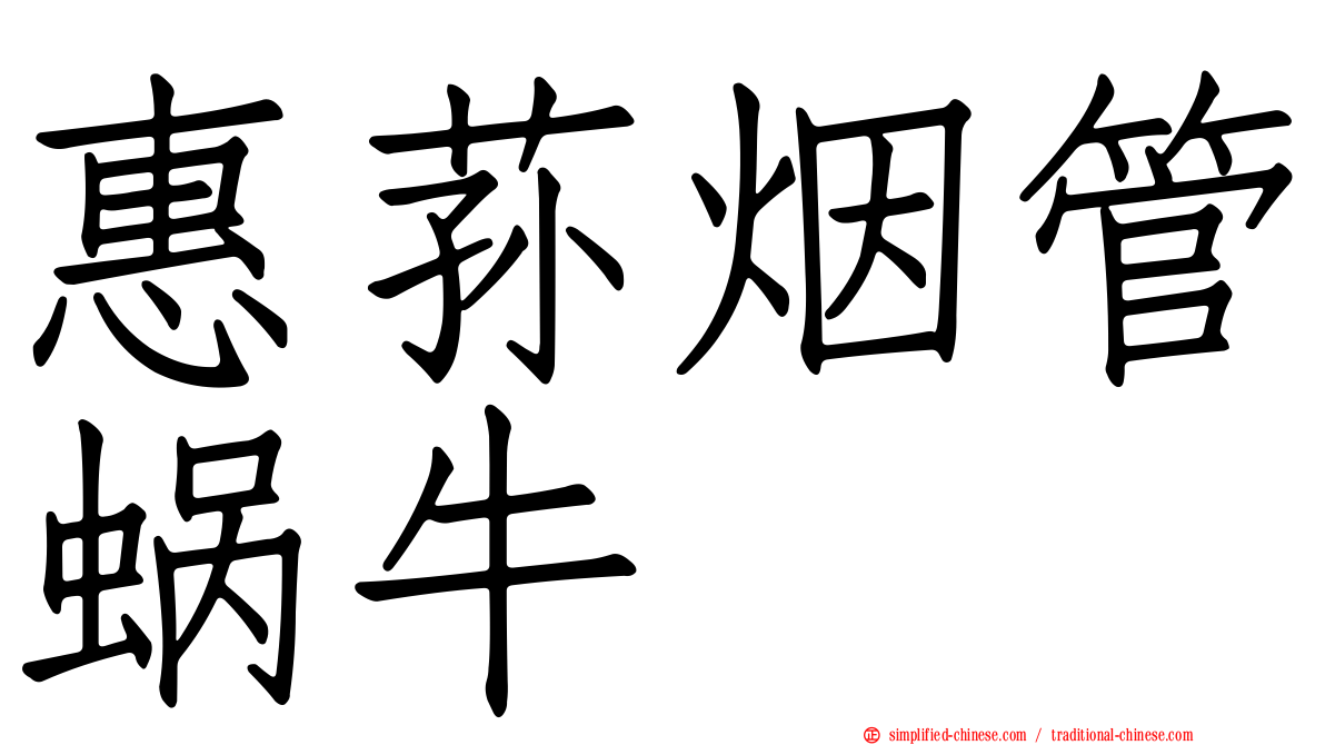 惠荪烟管蜗牛