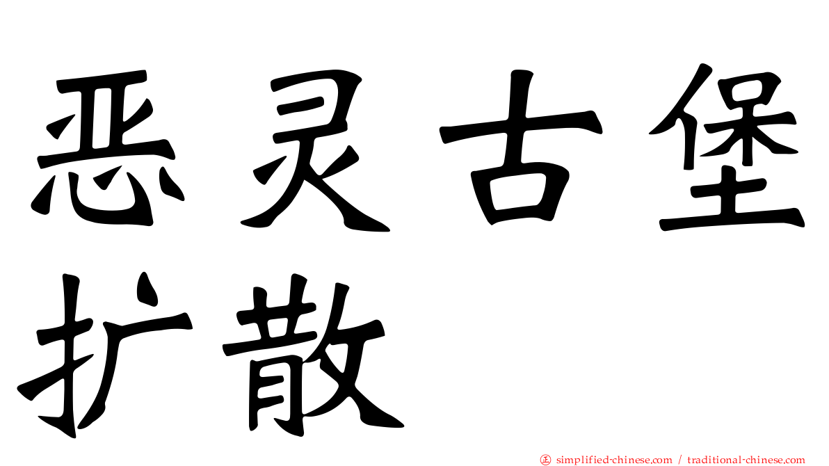 恶灵古堡扩散