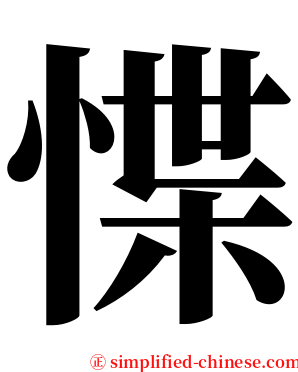 惵 serif font