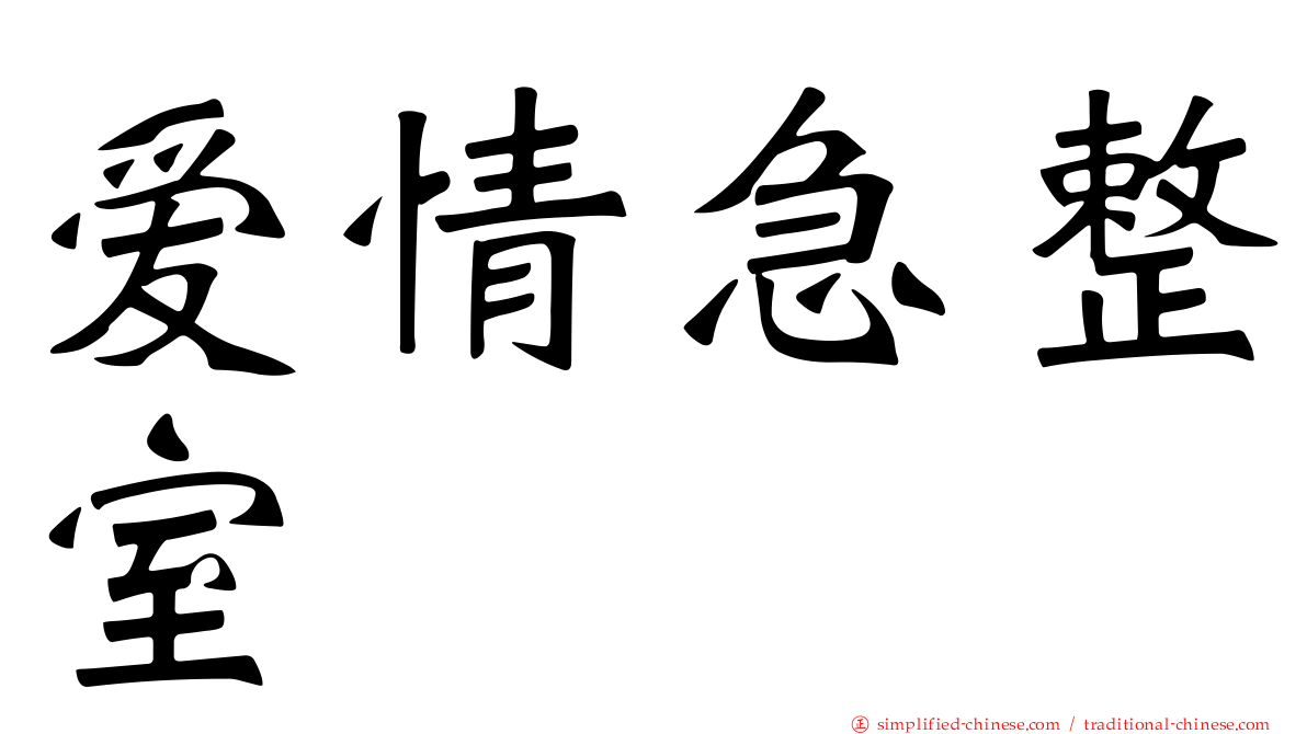 爱情急整室