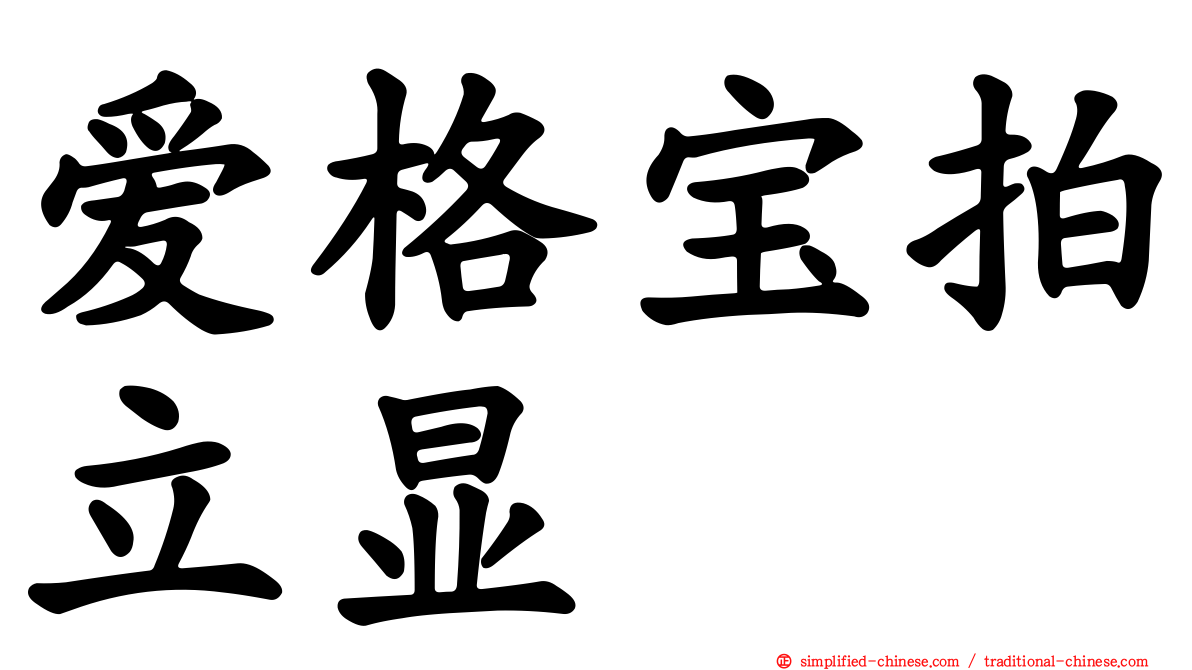 爱格宝拍立显