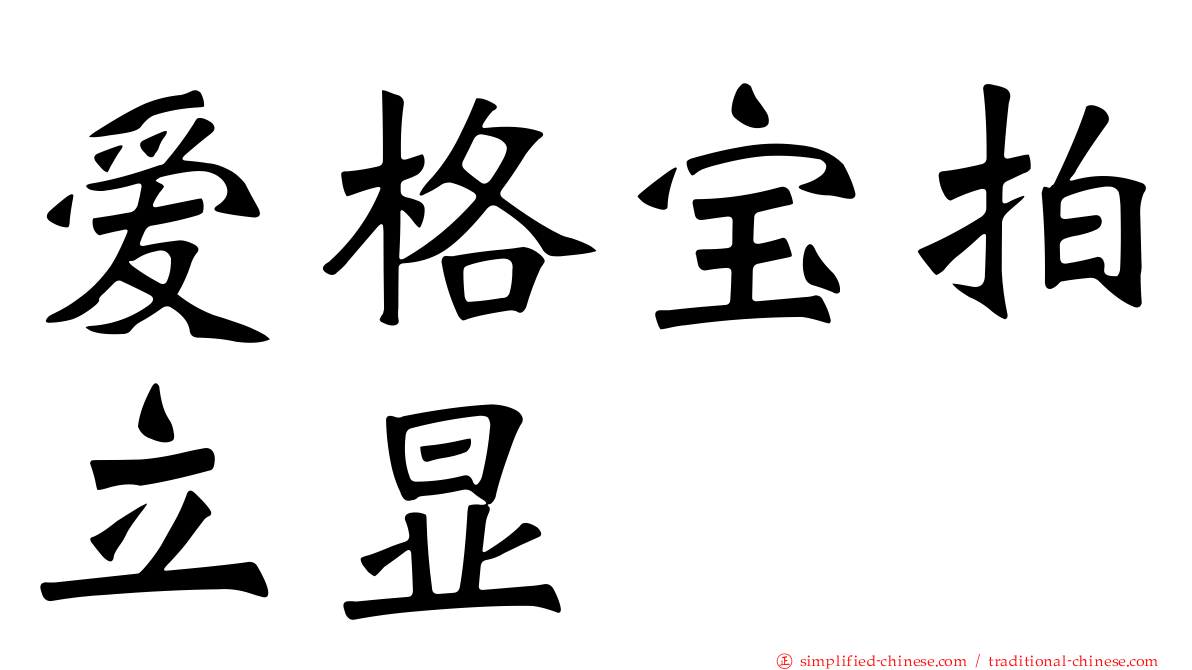 爱格宝拍立显