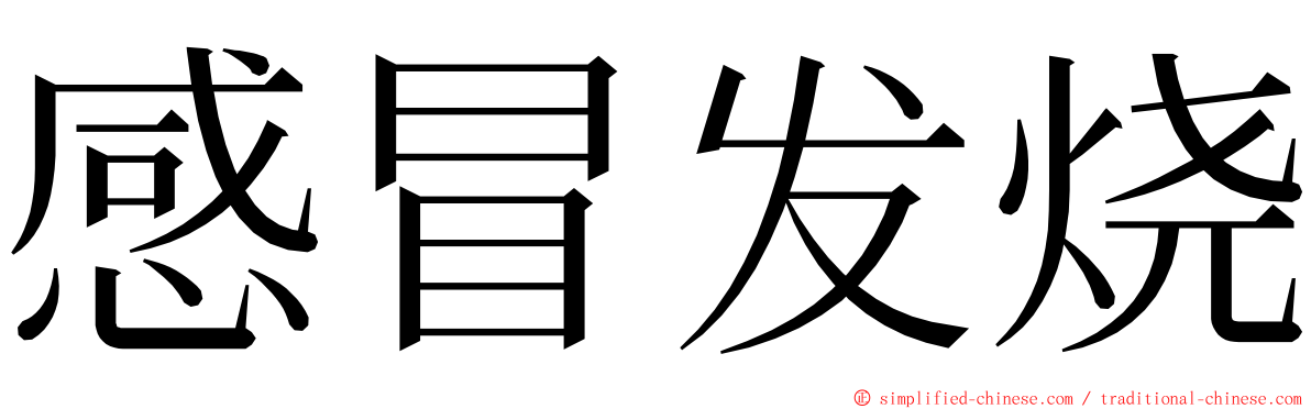 感冒发烧 ming font