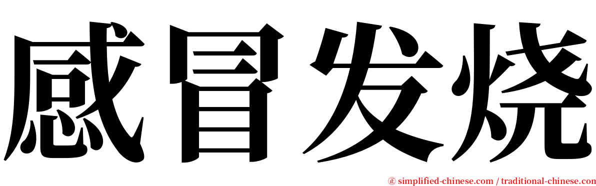 感冒发烧 serif font