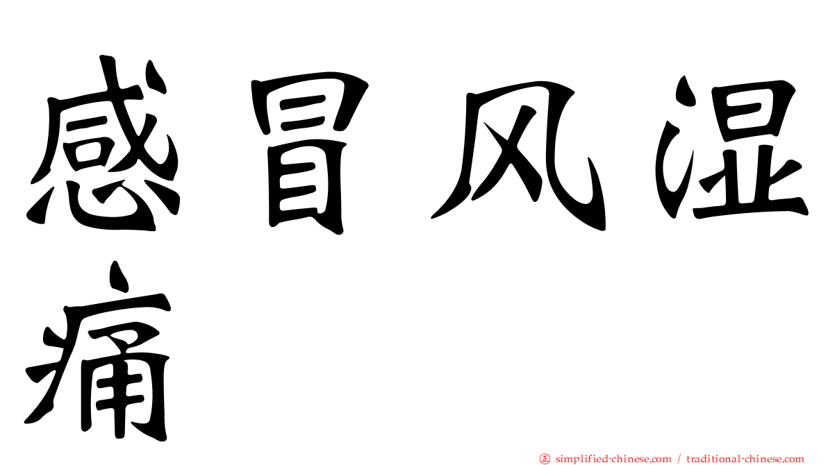 感冒风湿痛