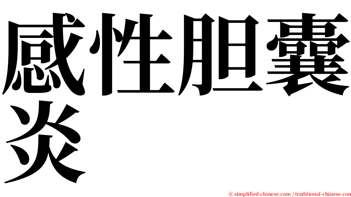 感性胆囊炎 serif font