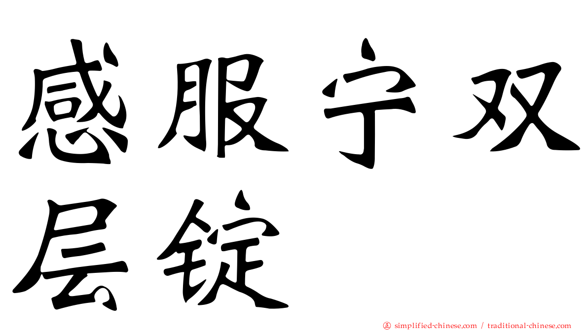 感服宁双层锭