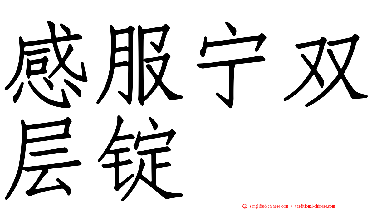 感服宁双层锭