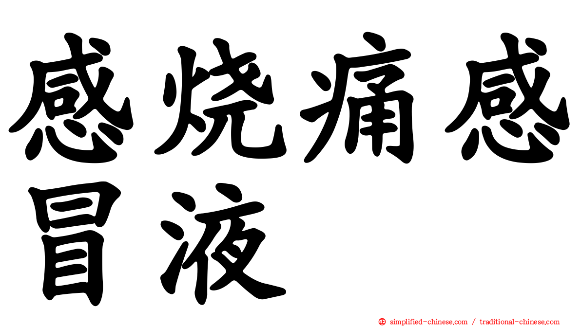 感烧痛感冒液
