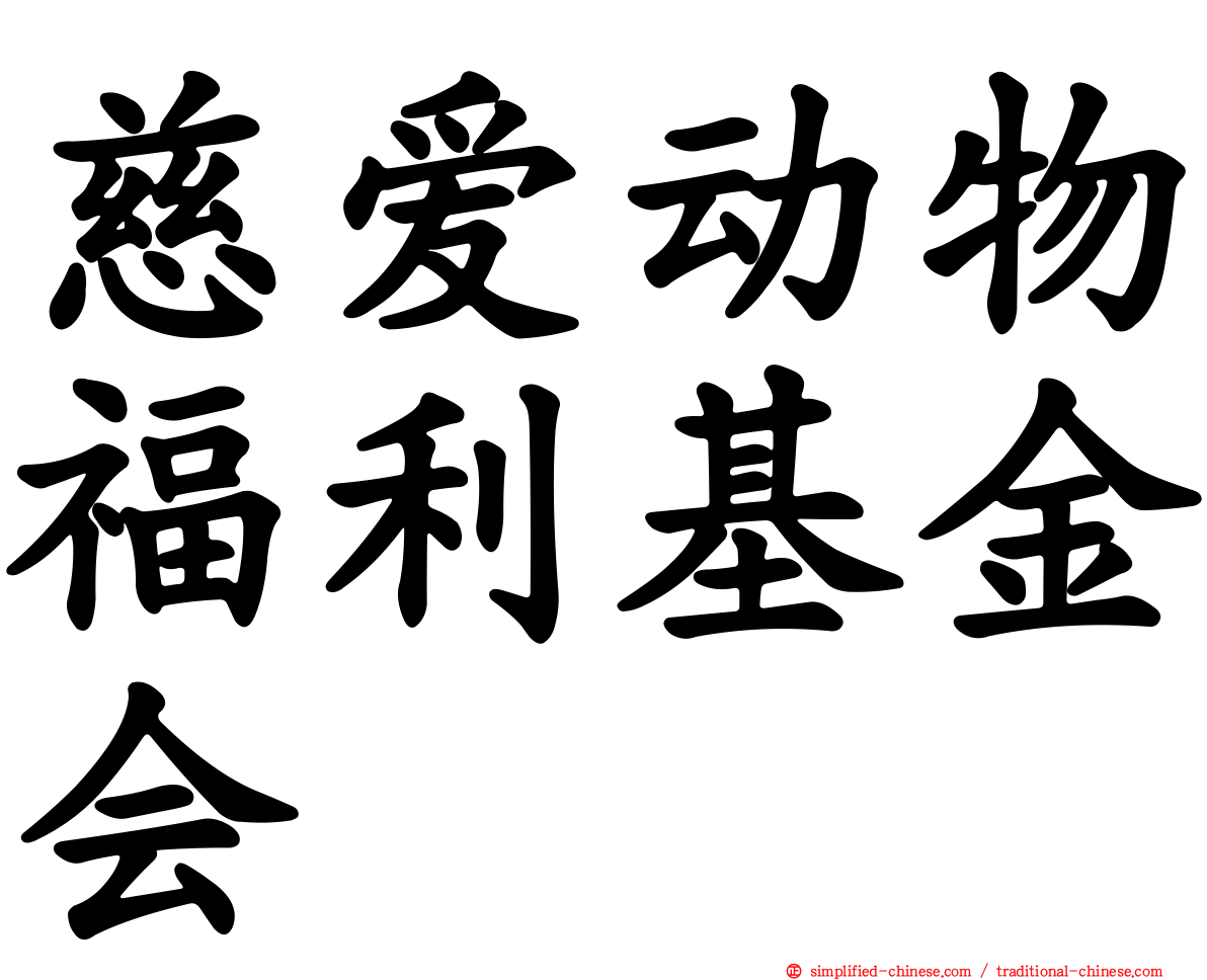 慈爱动物福利基金会