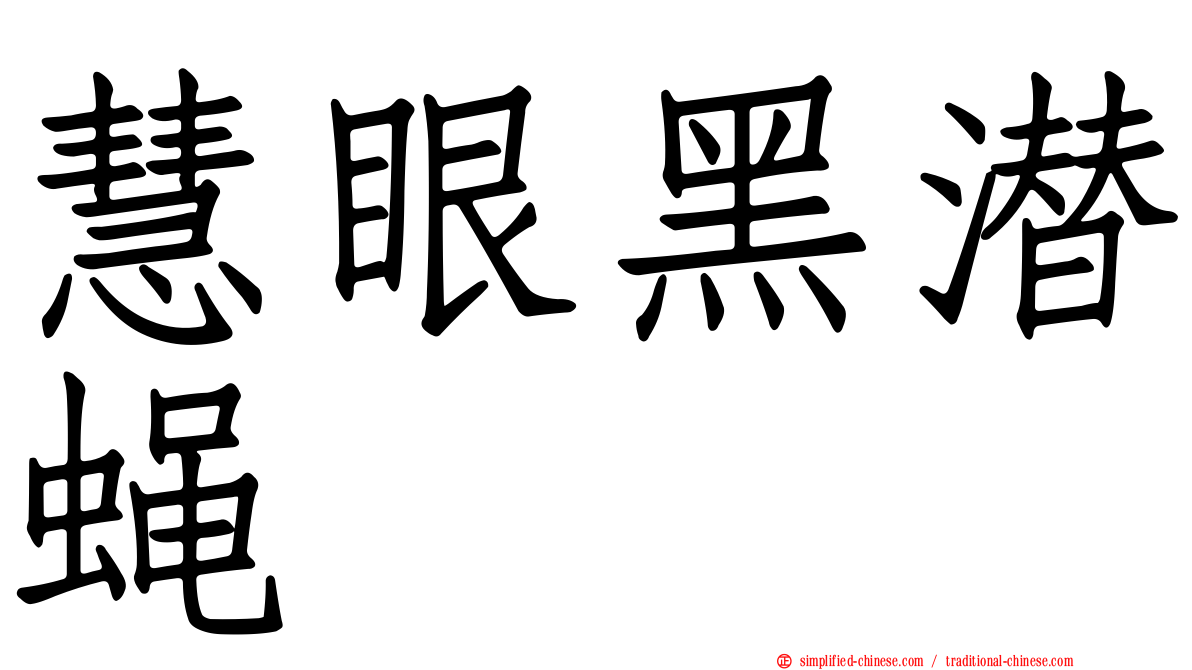 慧眼黑潜蝇