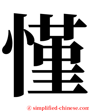 慬 serif font