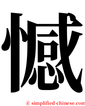 憾 serif font