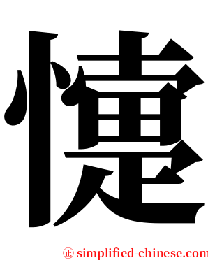 懥 serif font