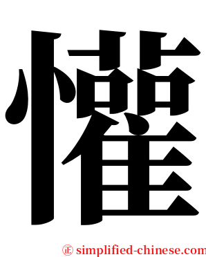 懽 serif font