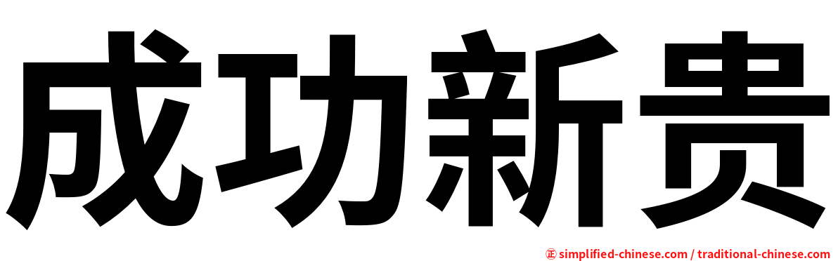 成功新贵