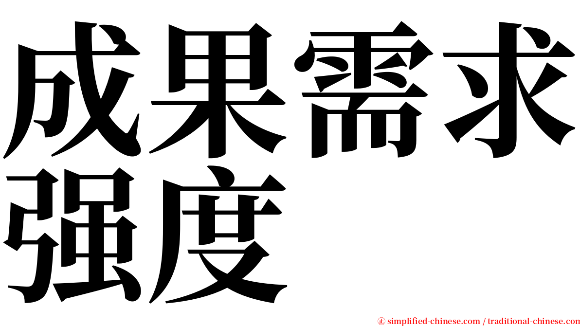 成果需求强度 serif font