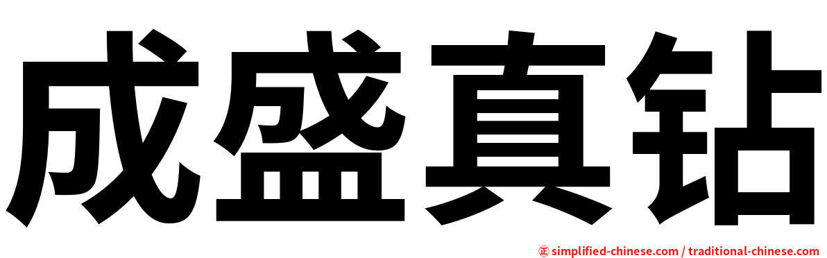 成盛真钻