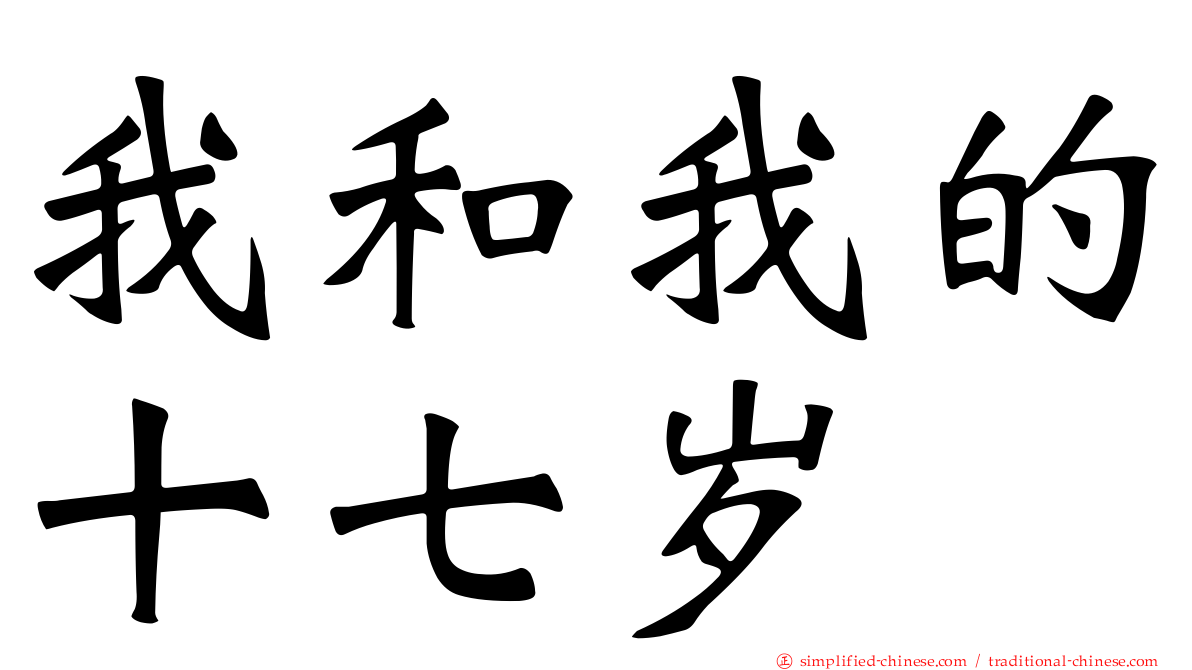 我和我的十七岁