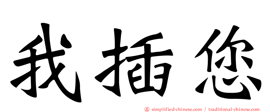 我插您