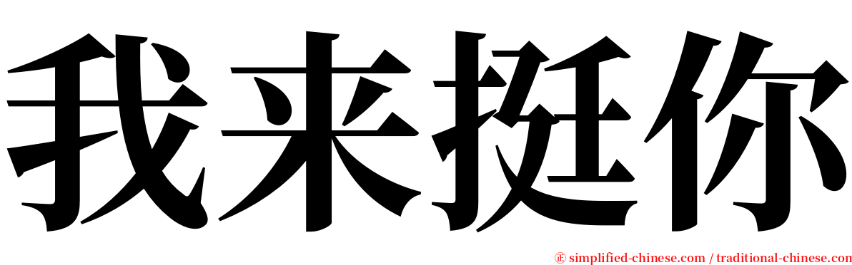 我来挺你 serif font