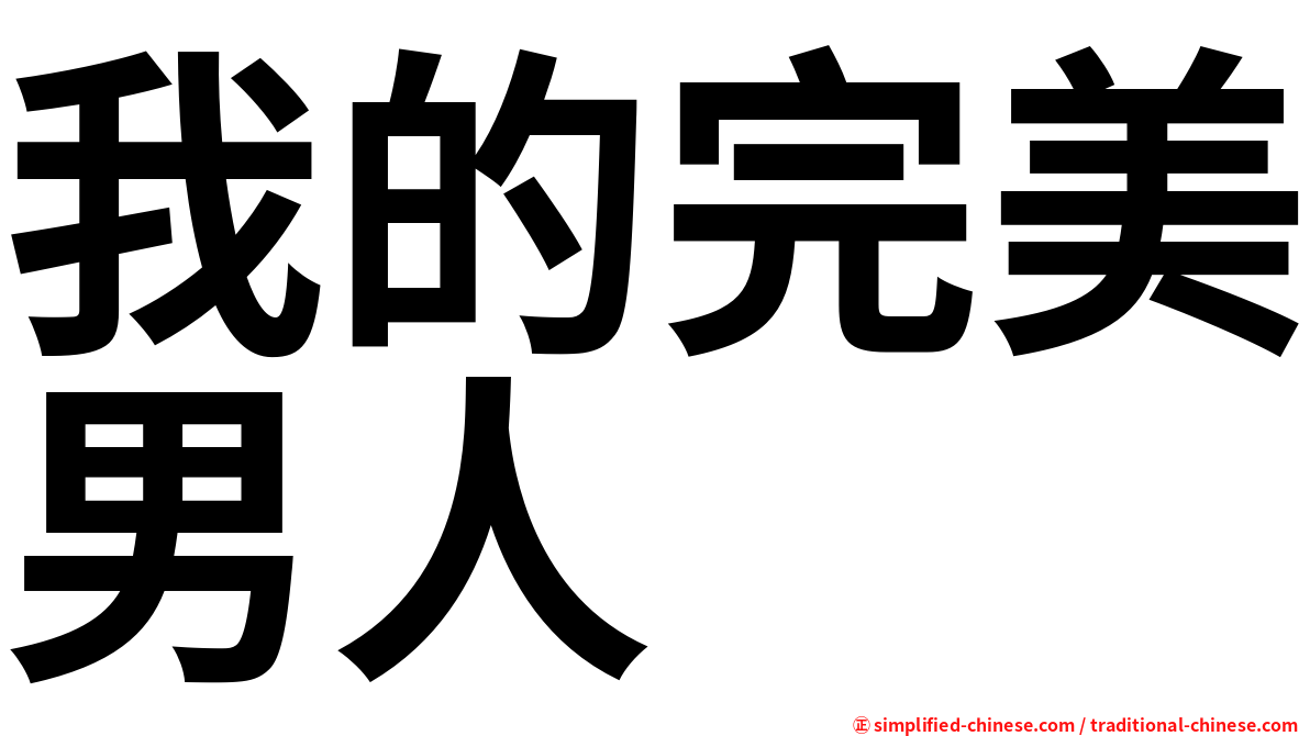我的完美男人