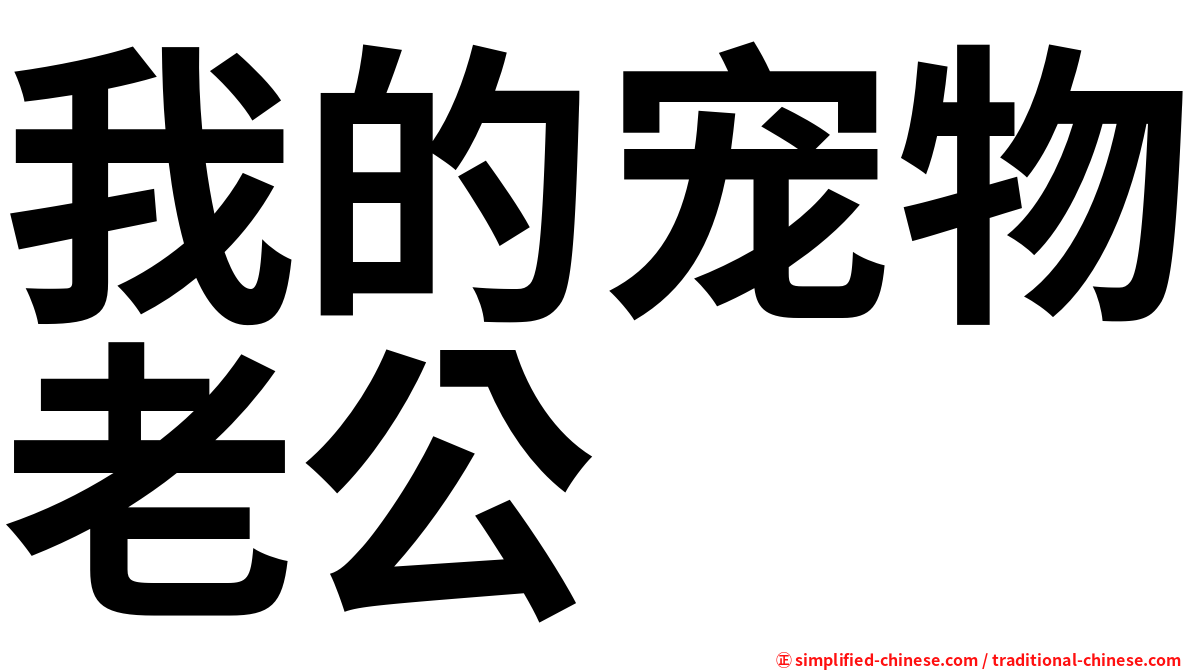 我的宠物老公