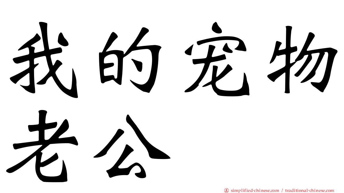 我的宠物老公