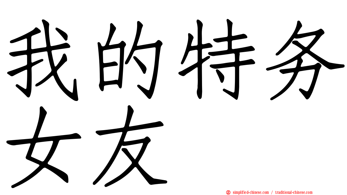 我的特务女友