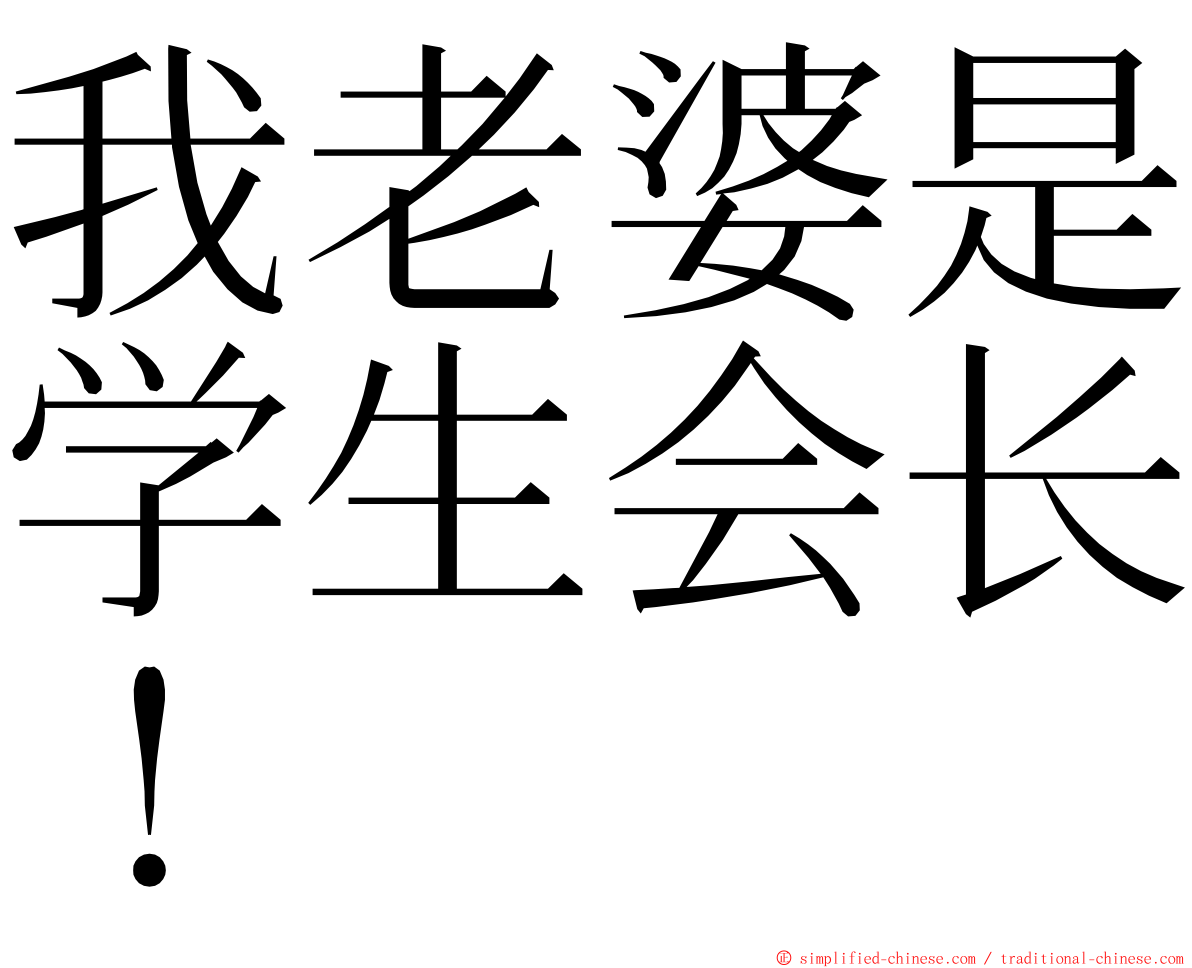我老婆是学生会长！ ming font