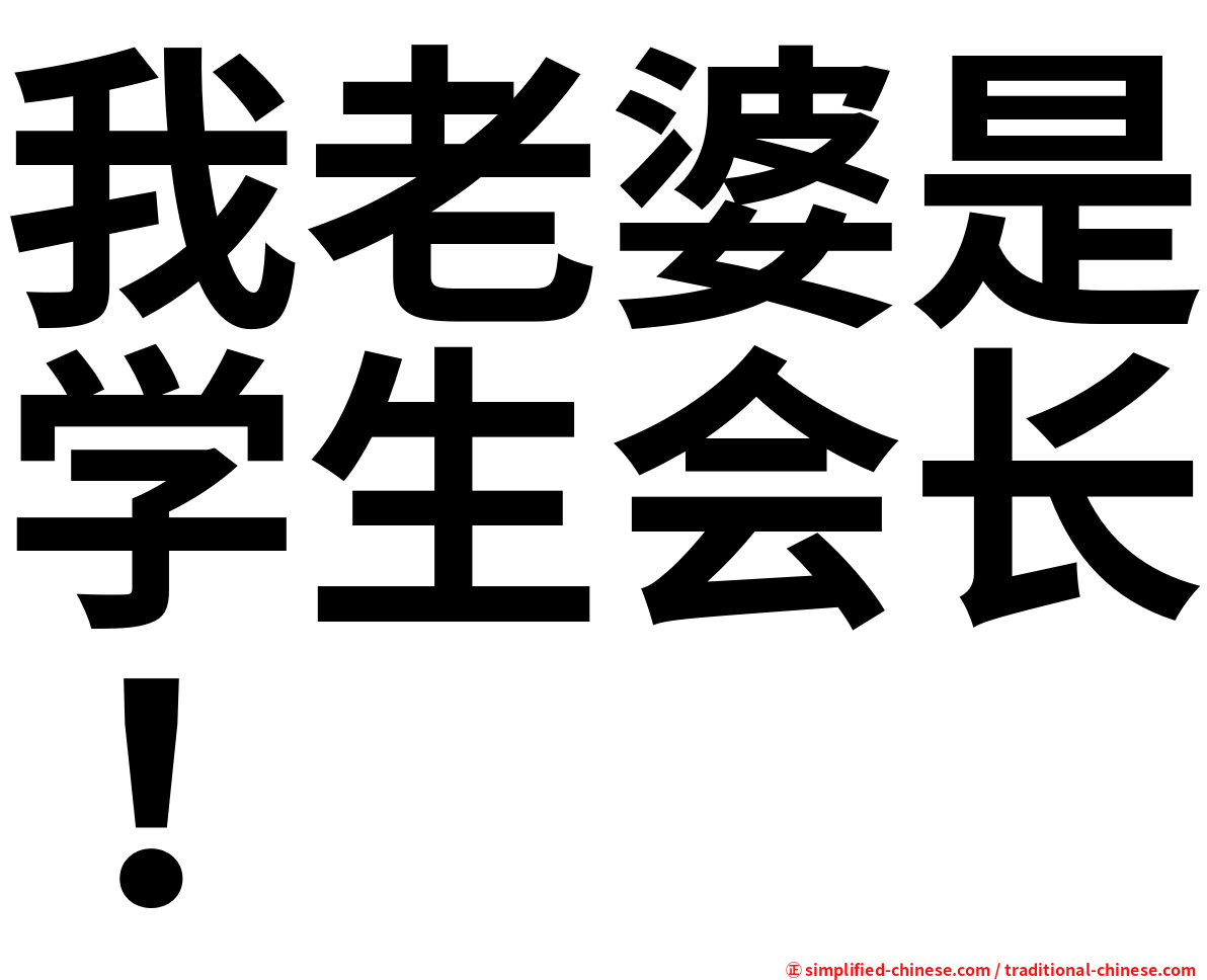 我老婆是学生会长！