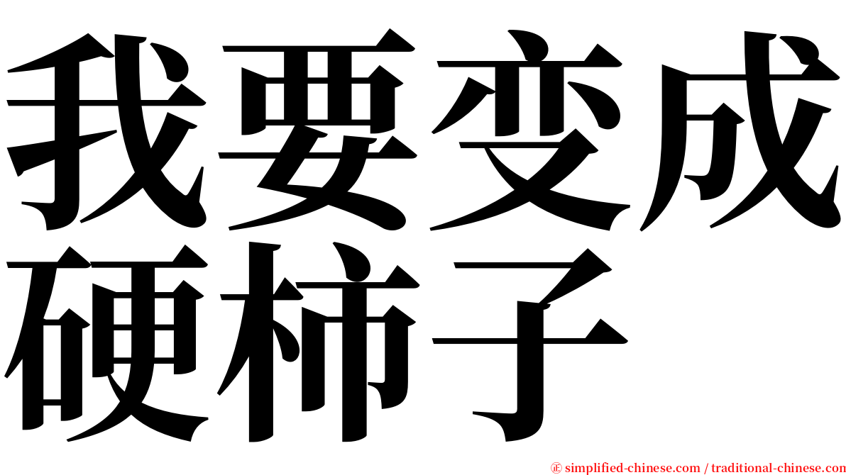 我要变成硬柿子 serif font