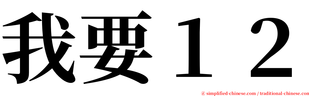 我要１２ serif font