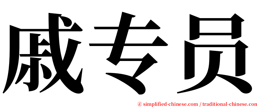 戚专员 serif font