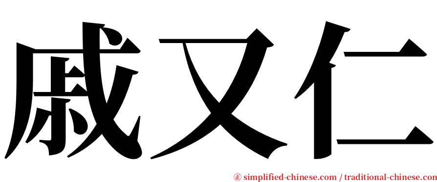 戚又仁 serif font