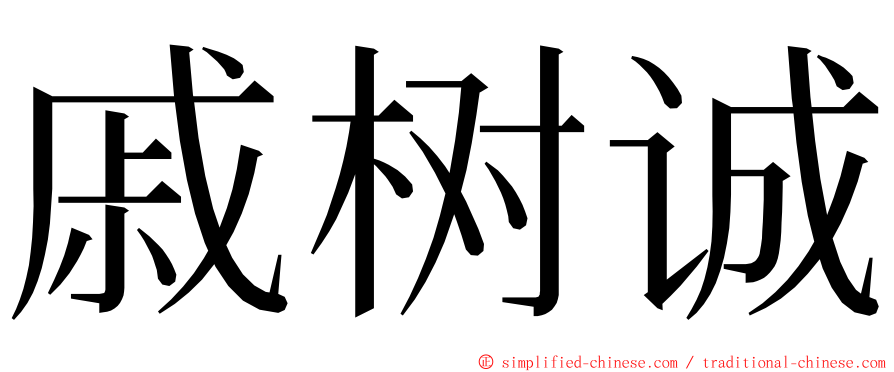 戚树诚 ming font