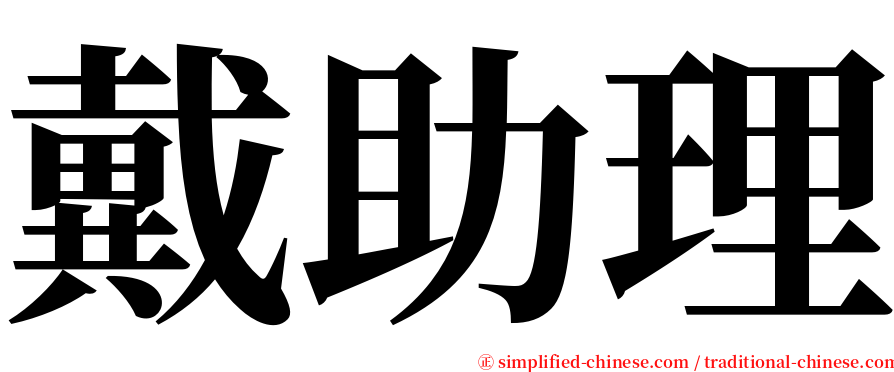戴助理 serif font