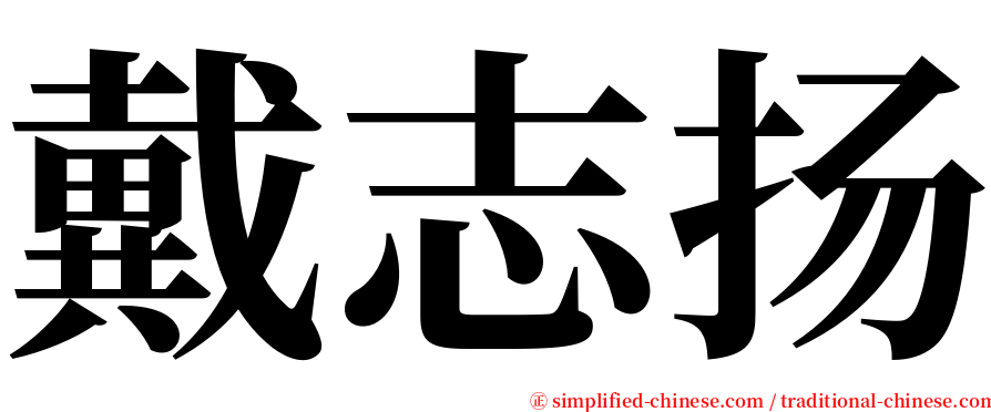 戴志扬 serif font